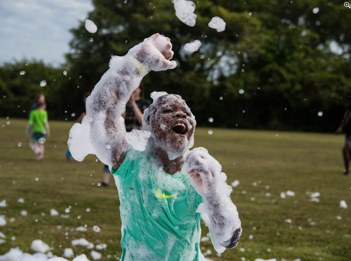 Foam party action shot - Foam Fiesta in Hialeah